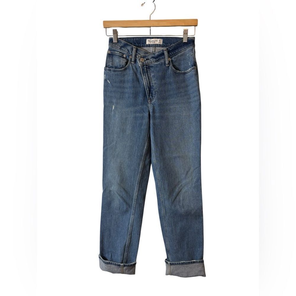 Abercrombie & Fitch the 90s straight ultra high rise 25 0R 0 R denim jeans
